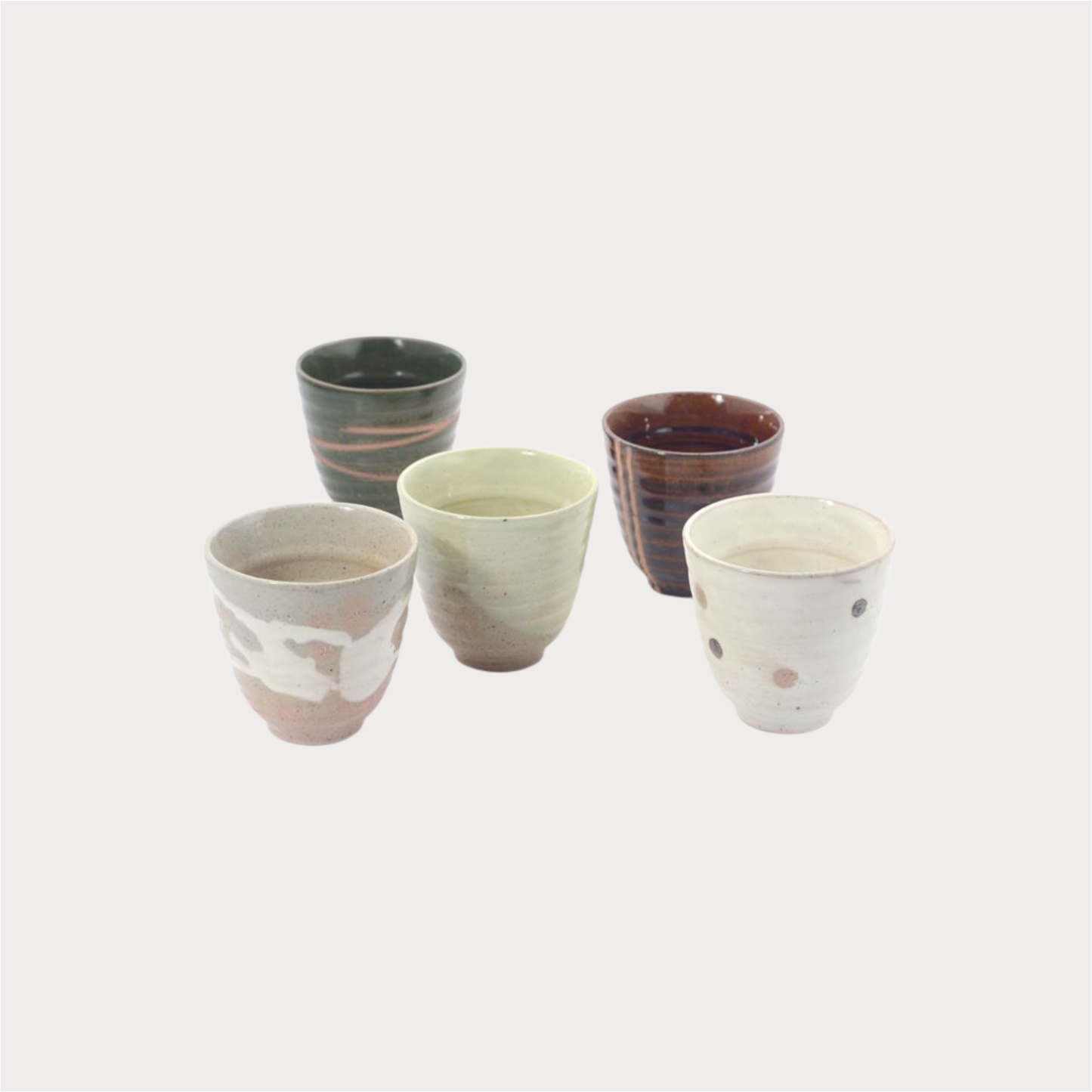 Cup-Set "Takashi" Japanische Keramik, 5-fach sortiert 0,15 l ChaCult