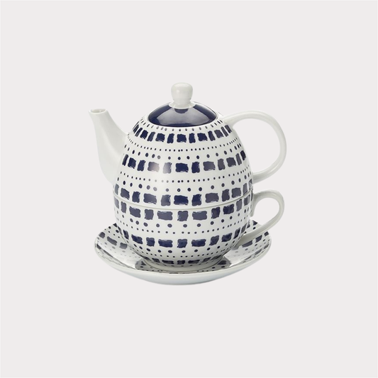 Tea-For-One Set "Thalika" Porzellan, 3-teilig Kanne: 0,35 l, Tasse: 0,15 l ChaCult