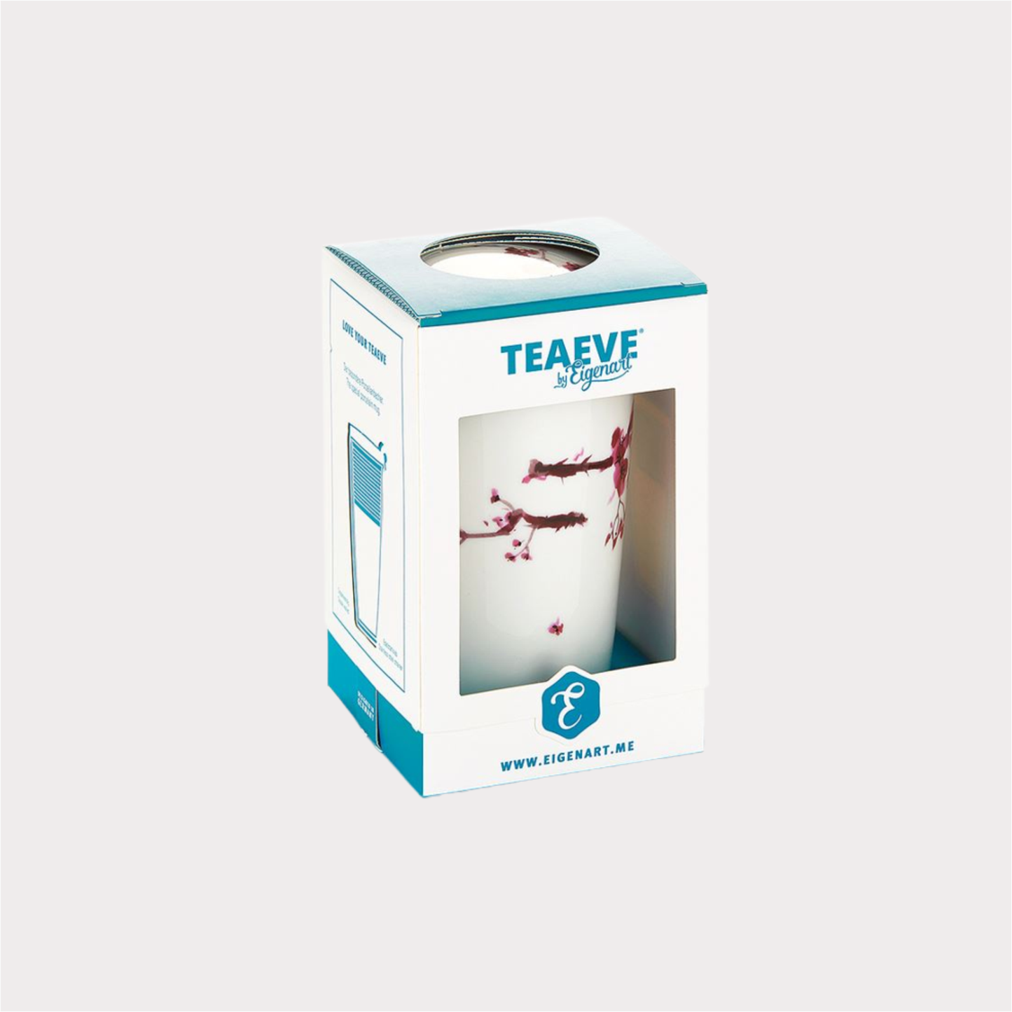 Teaeve® Kräuterteetasse "Cherry Blossom" Porzellan, 3-teilig doppelwandig, 0,35 l