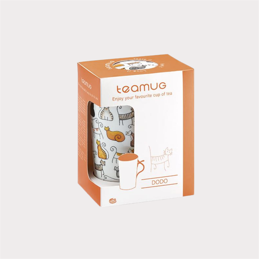 Teamug "Dodo" Porzellan-Kräuterteetasse, 3-teilig mit Edelstahlsieb 0,4 l ChaCult