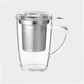Kräuterteetasse „Britta" von Cha Cult, Glas mit Edelstahlsieb, 3-teilig 0,35 l