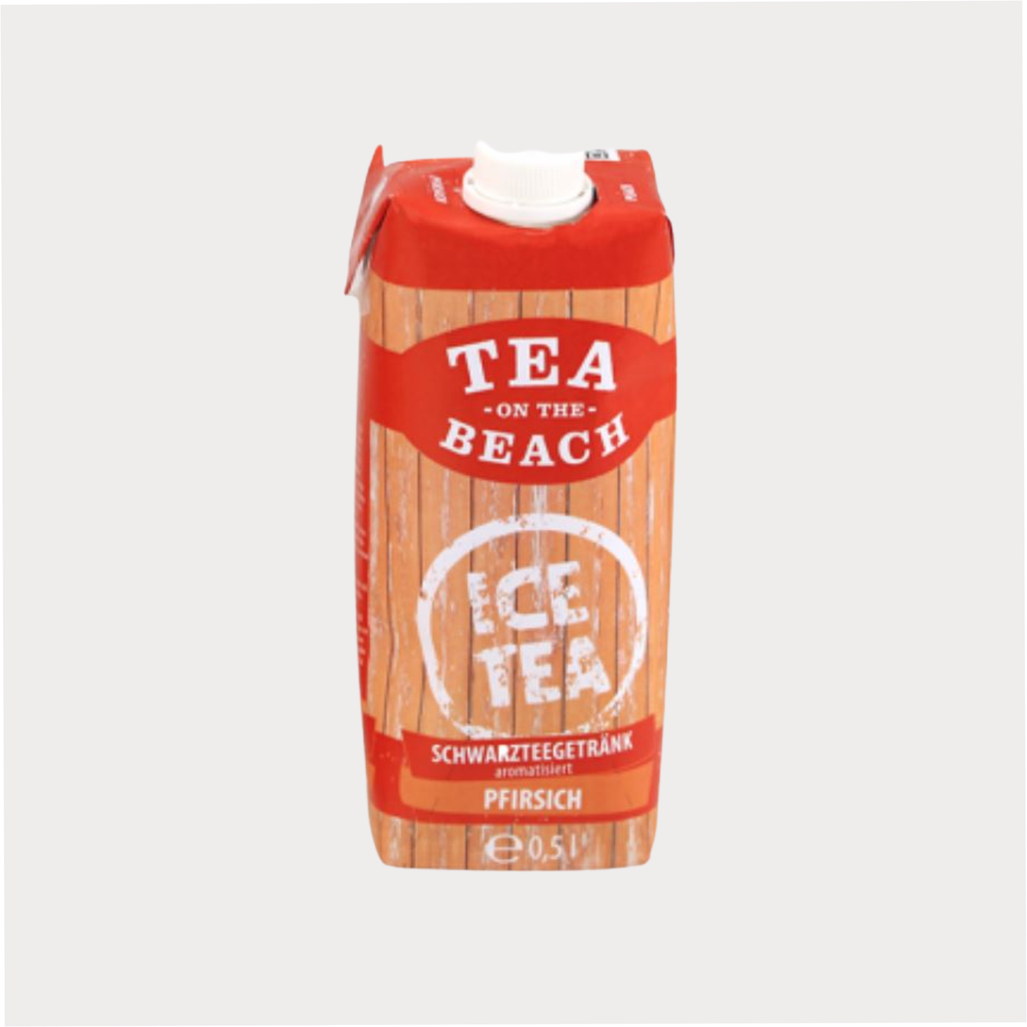 Tea on the Beach Schwarzteegetränk Pfirsich aromatisiert, 500 ml, 12 Stück