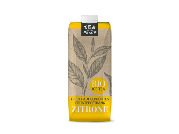 BIO ICE TEA "Zitrone" Direkt aufgebrühtes Grünteegetränk DE-ÖKO-006 aromatisiert, 500, 12 X 500 ml. ml