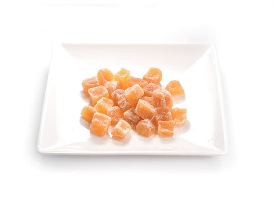 Ingwerwürfel, gezuckert "Hot Ginger", 1 kg im Karton, lose