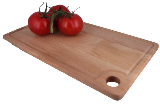 Schneidebrett mit Griffloch & Saftrille 38 cm x 29 X 1,5, geölt,