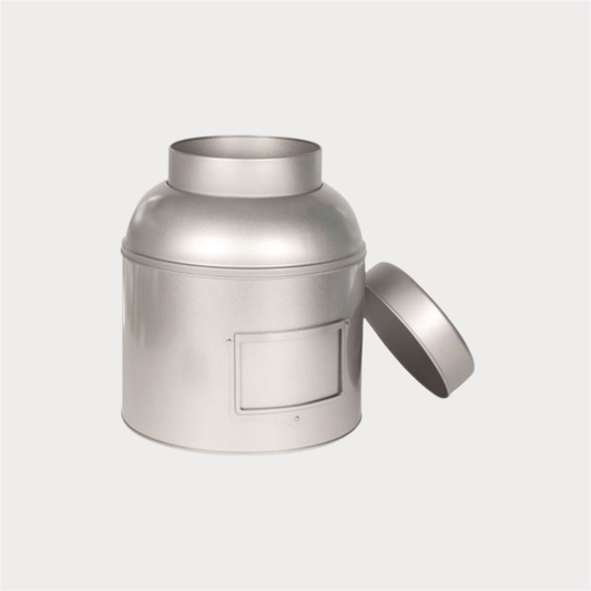 Vorratsdose "Globe" von Cha Cult, 1,5 kg silber, rund
