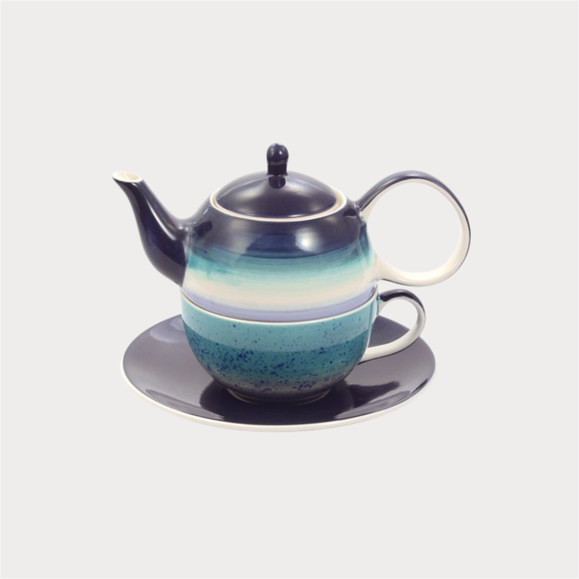 Tea for one Set "Lenja" Keramik, 4-teilig Kanne: 0,4 l, Tasse: 0,2 l ChaCult