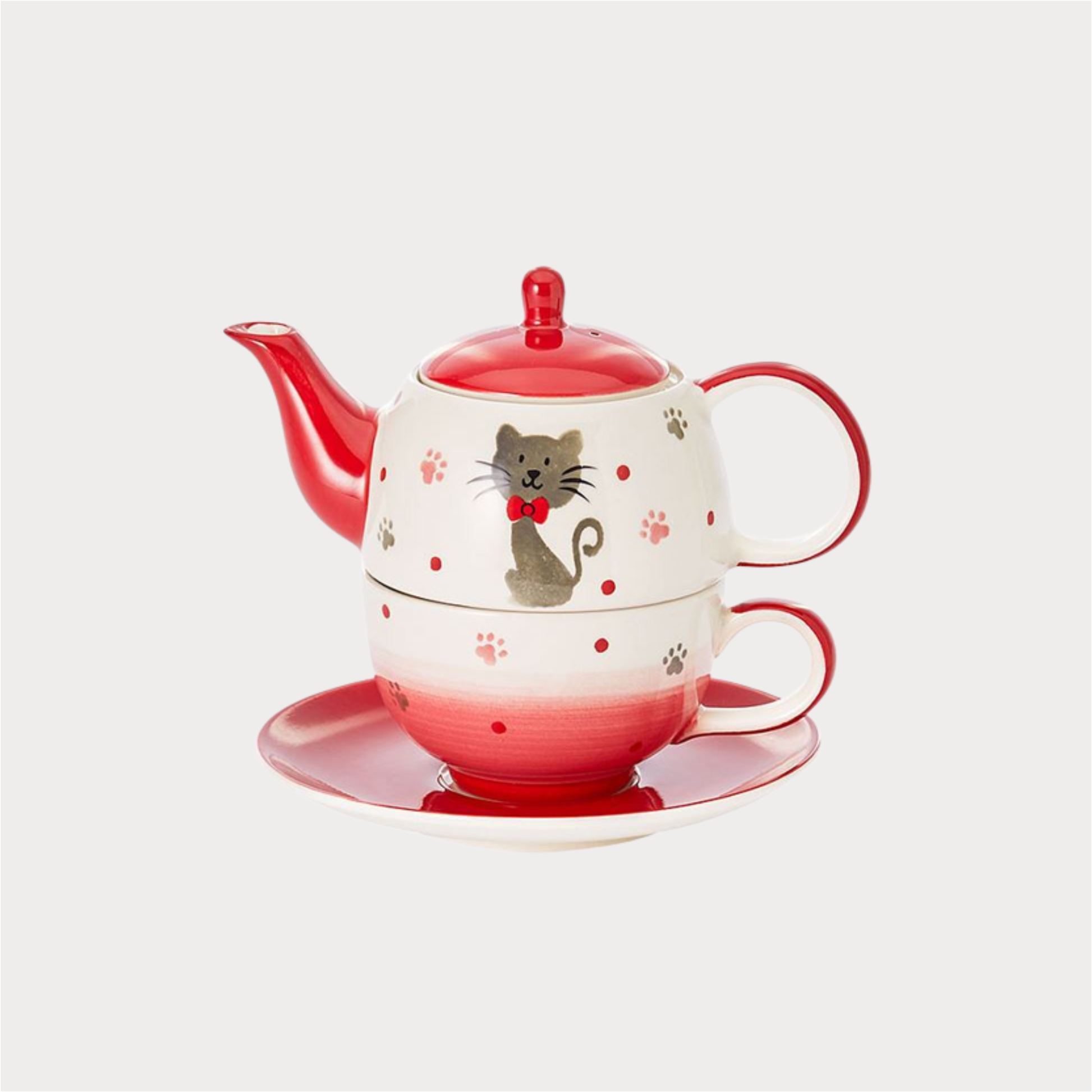 Tea for one Set "Mascha" Keramik, 4-teilig Kanne: 0,4 l, Tasse: 0,2 l Cha Cult