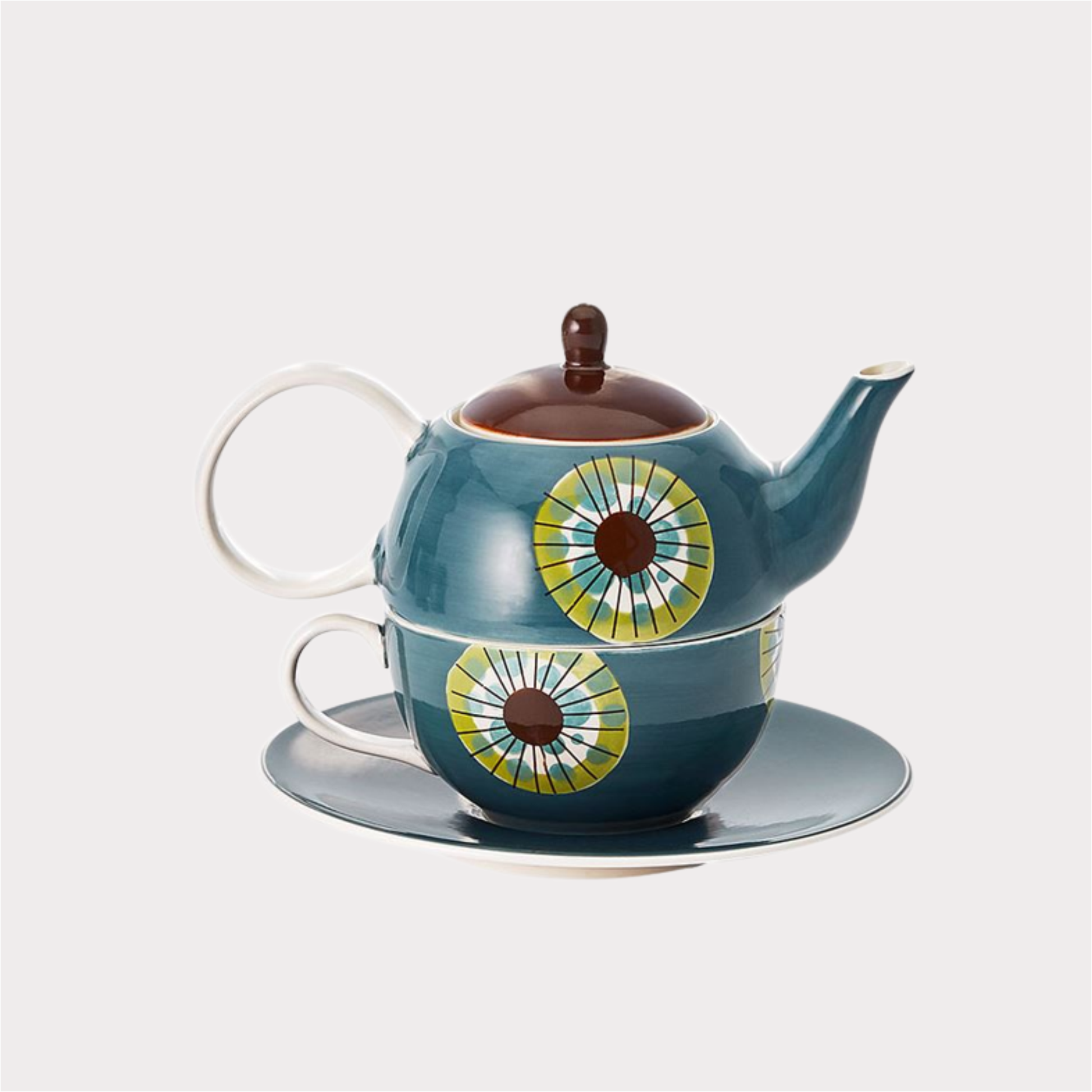 Tea for one Set "Cora" Keramik, 4-teilig Kanne: 0,4 l, Tasse: 0,2 l ChaCult