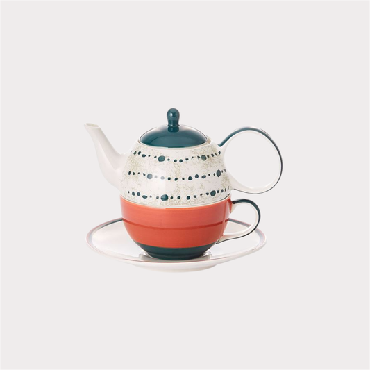 Tea for one Set "Frieder" Keramik, 4-teilig Kanne: 0,4 l, Tasse: 0,2 l ChaCult
