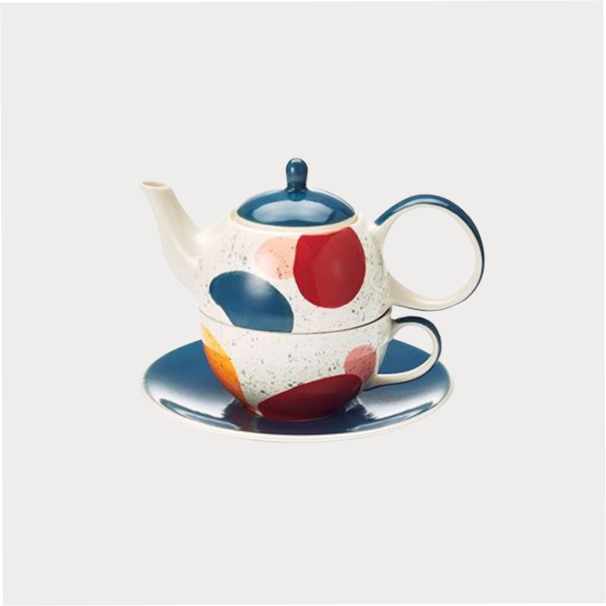 Tea for one Set "Lynnea" von Cha Cult, Keramik, 4-teilig Kanne: 0,4 l, Tasse: 0,2 l
