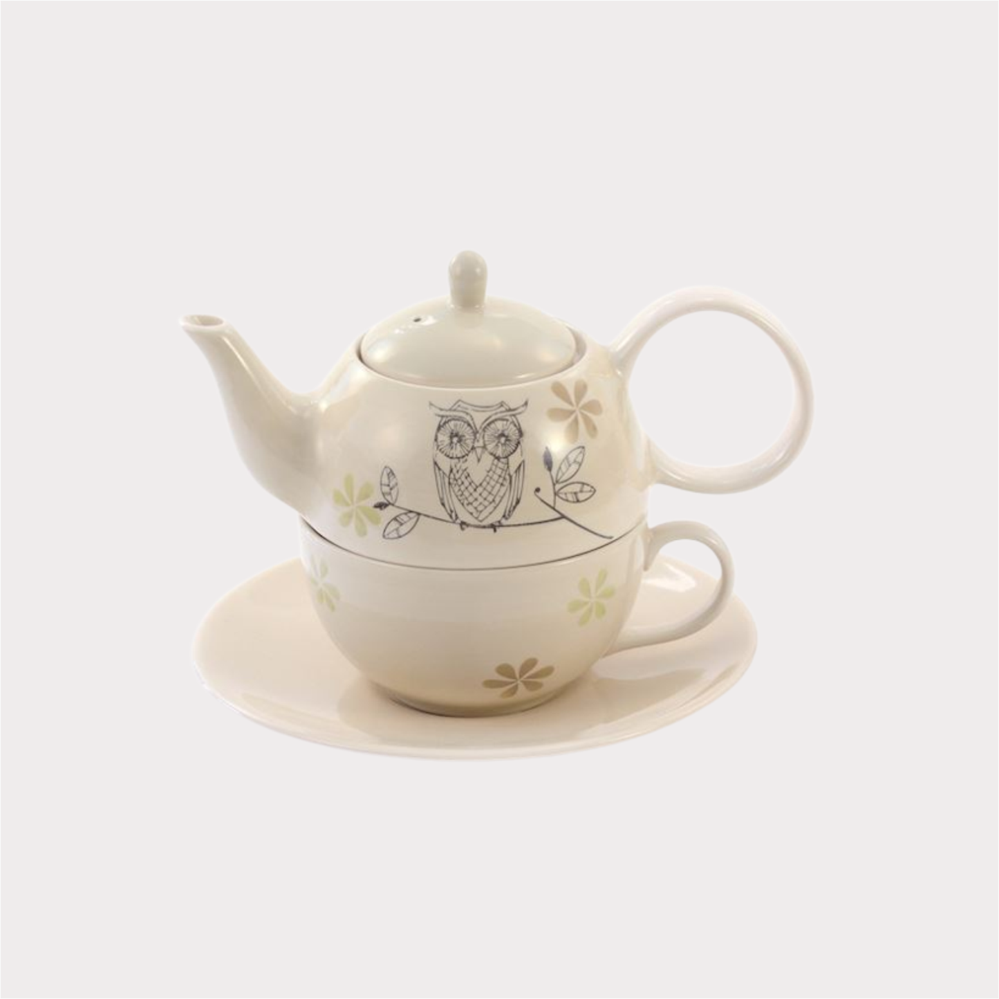 Tea for one Set "Lutz" Keramik, 4-teilig Kanne: 0,4 l, Tasse: 0,2 l