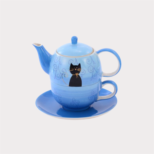 Tea for one Set "Filou"  ChaCult,Keramik, mit Goldauflage Kanne: 0,4 l, Tasse: 0,2 l