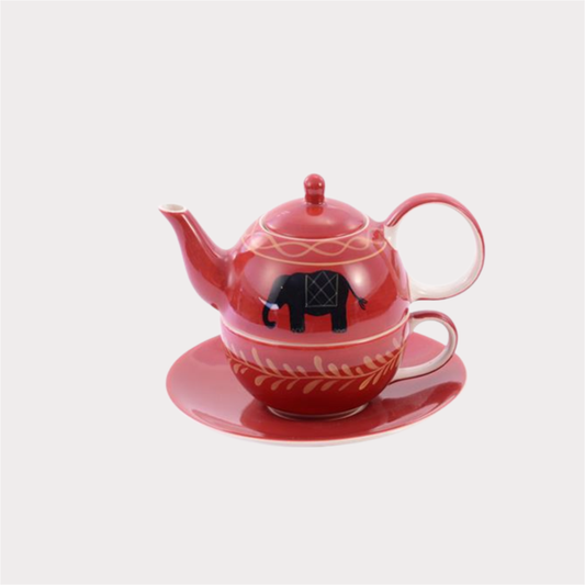 Tea for one Set "Benares" Keramik, 4-teilig Kanne: 0,4 l, Tasse: 0,2 l