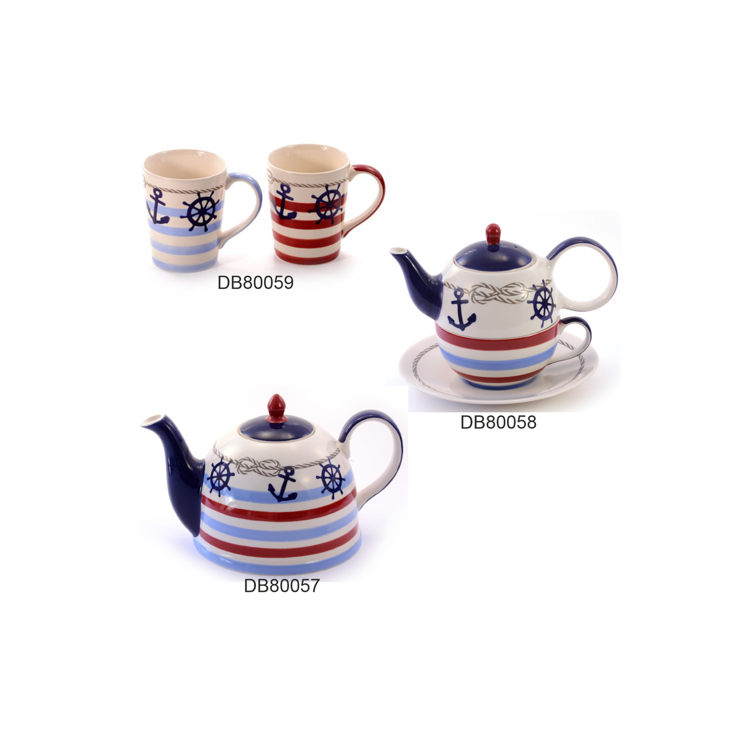 Tea for one Set "Silje" Keramik, 4-teilig Kanne: 0,4 l, Tasse: 0,2 l Cha Cult